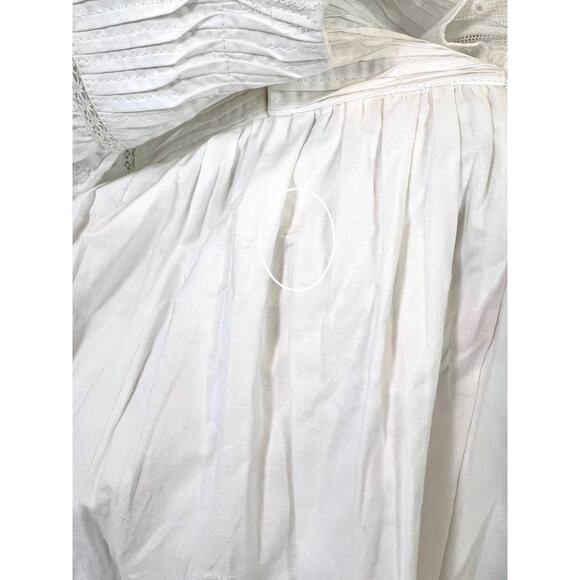 SEA White Jeanetta Eyelet Mini Dress in White Size XS Lace Lined Cotton Party - Picture 8 of 9